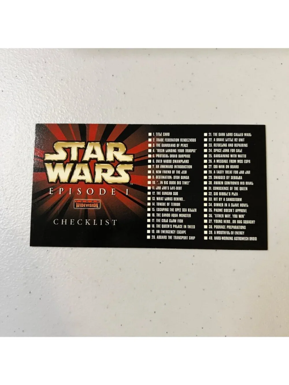 Star Wars Episode 1 Widevision Trading Base Card Set (Missing Card 57) - 1999 - Picture 5 of 6